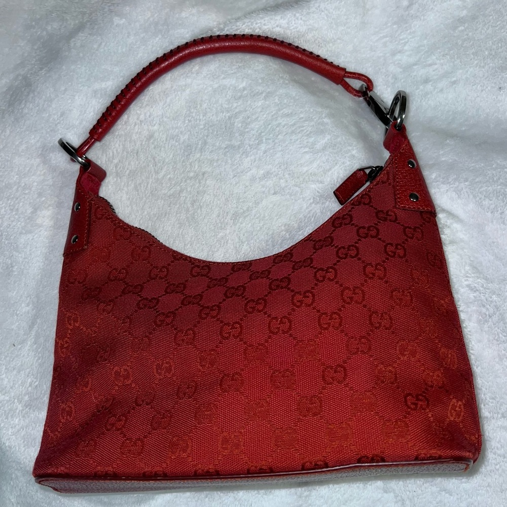 GUCCI Red GG Hobo- Vintage